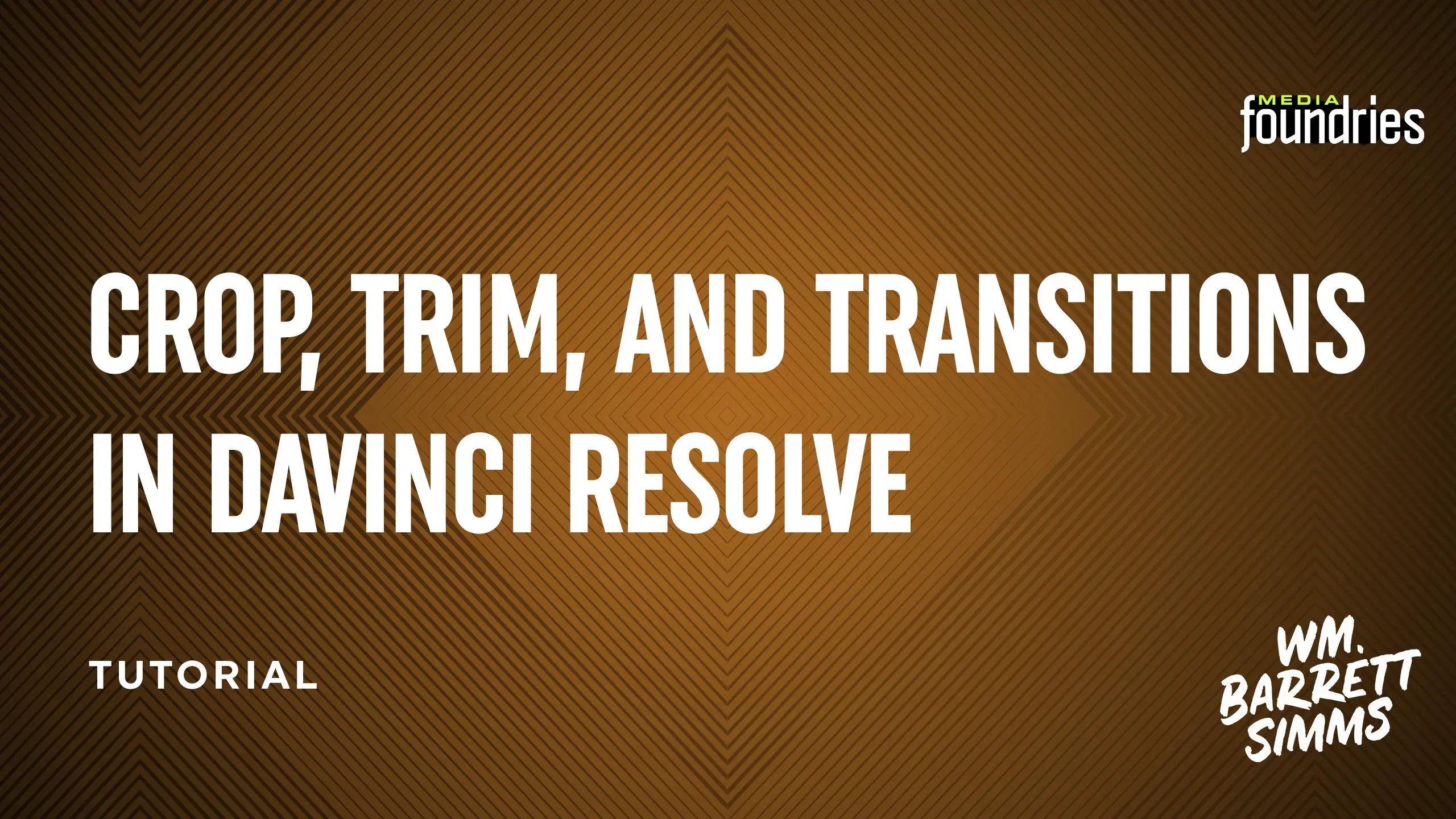 Crop, Trim, And Transitions in DaVinci Resolve