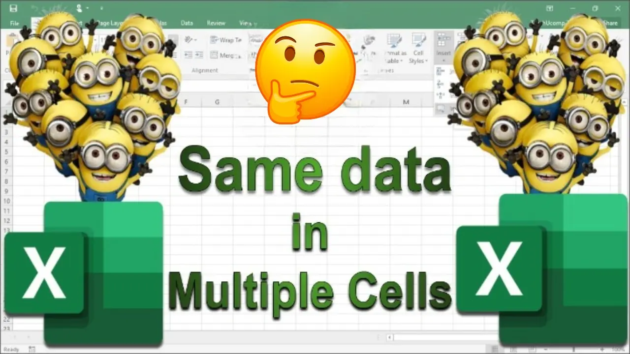How to Enter Same Data in Multiple Cells in Microsoft Excel