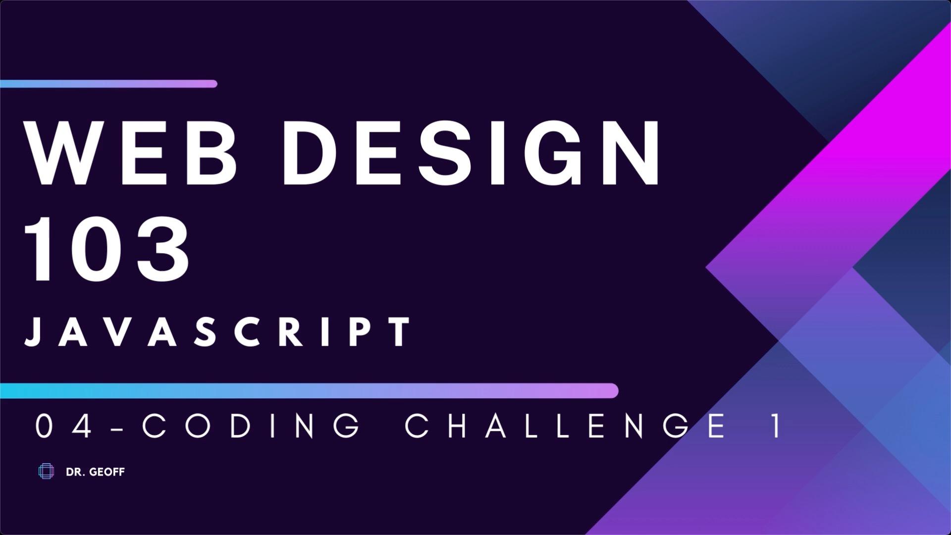 04 - Coding Challenge 1