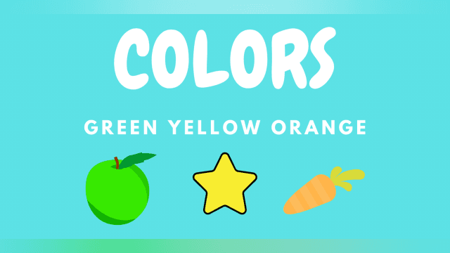 Colors: Green, Yellow, and Orange