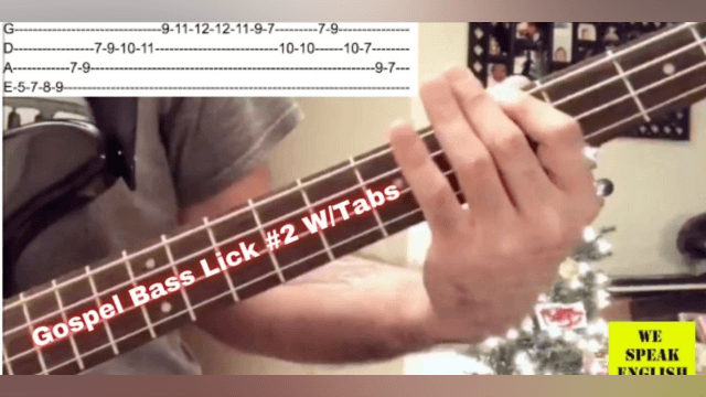 Gospel Bass Lick #2 in A Major with Tabs