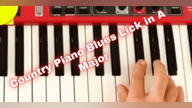 Country Piano Blues Lick in A Major