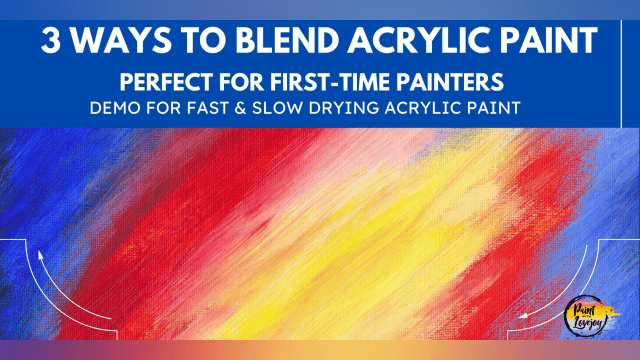 Demo - 3 Blending Techniques for Slow & Fast Drying Acrylic paint