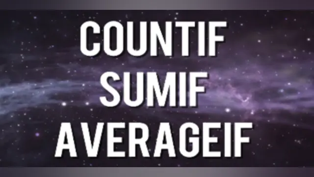 ***3 POWERFUL Excel Functions: Countif, Sumif and Averageif***