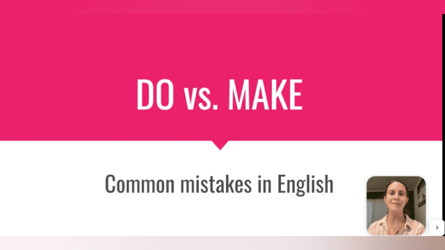 Common Mistakes in English: DO vs MAKE
