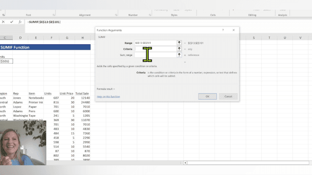 Microsoft Excel - SUMIF Function