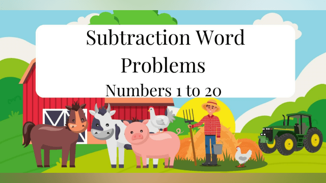 Subtraction Word Problems Using Numbers 1-20