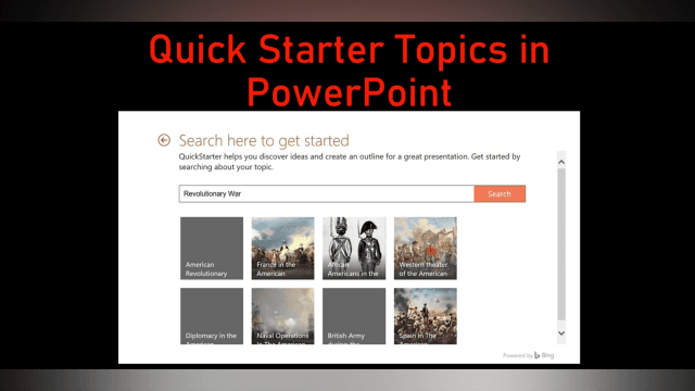 QuickStarter Topics in PowerPoint