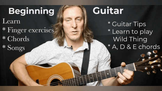 "Learn Beginner Guitar Finger Exercises, Chords, and Wild Thing Song with Step-by-Step Tutorial"