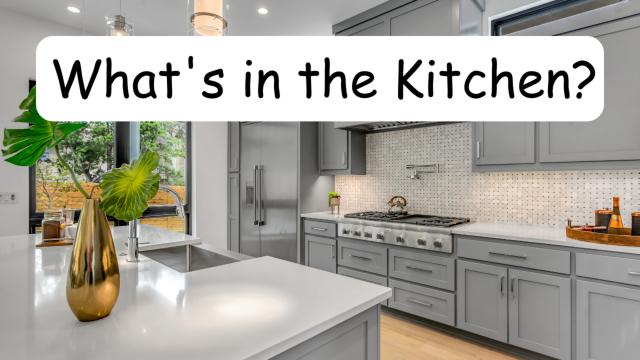 What's in the Kitchen?  An ESL Read Aloud Book and Flashcards About Things You Find in the Kitchen