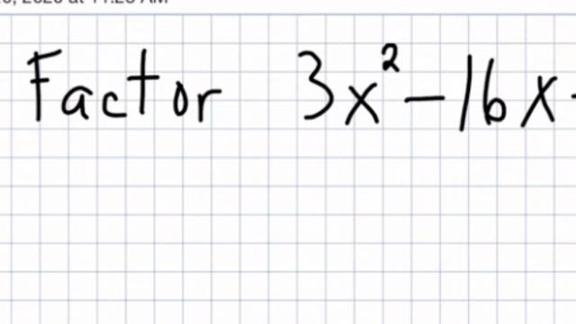 Factoring Trinomials - Box Method