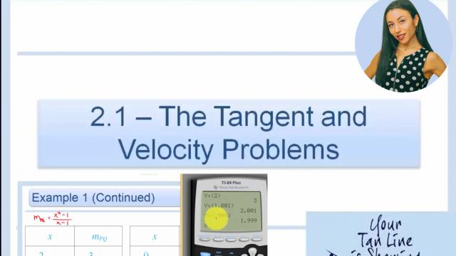Calculus: Find the Tangent Line & Instantaneous Velocity Given a Table