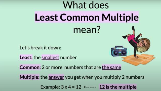 Least Common Multiple: Table Method
