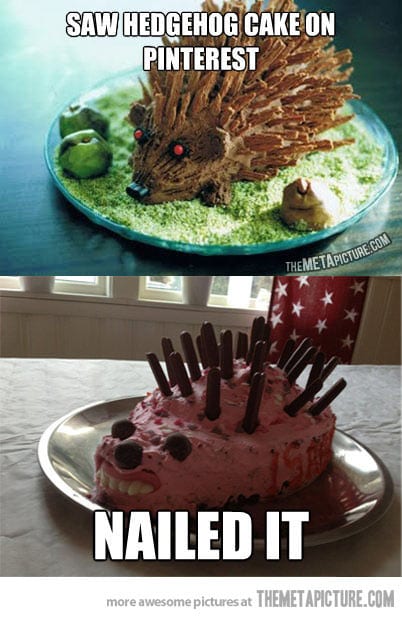 hedgehog cake pinterest fail