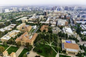 Aerial view of the UCLA campus in California