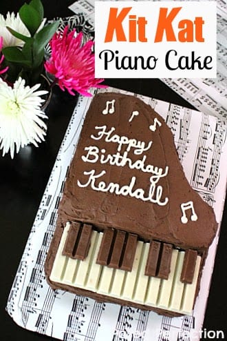 Kit Kat Piano Cake