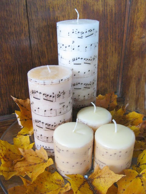 Sheet Music Candles