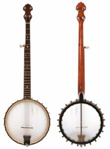 Stock image of two banjos