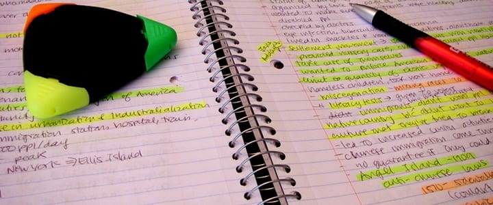 color-coded notes