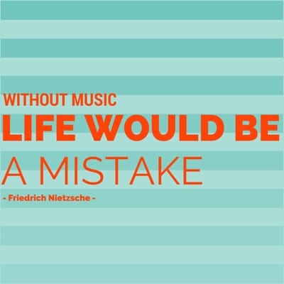 "Without music, life would be a mistake." singing quote