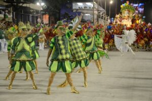 Masked dancers at Carnaval