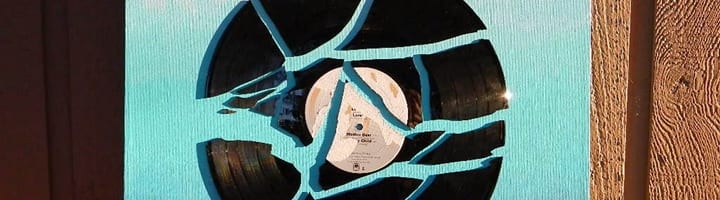 musical crafts - broken record wall art