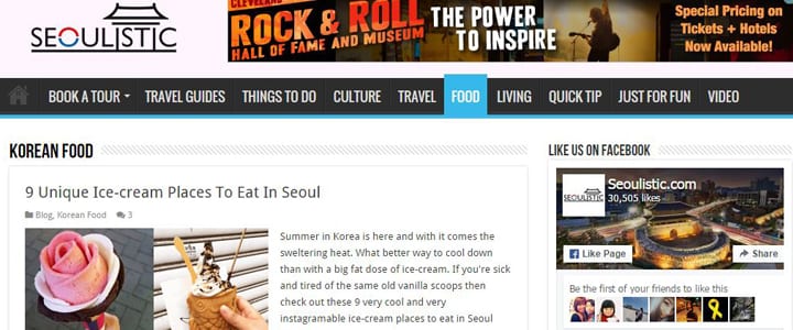 Korean food blogs