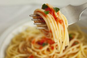 Close up of a pasta dish