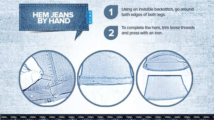 steps for how to hem jeans by hand