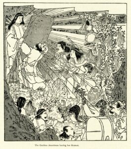 Drawing of a Japanese myth