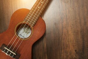 Close up of ukulele