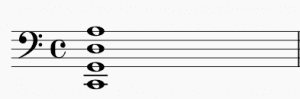 a chord representing the cello notes