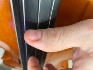 cello thumb position from another angle