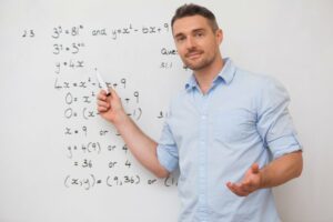 Man teaching a math lesson