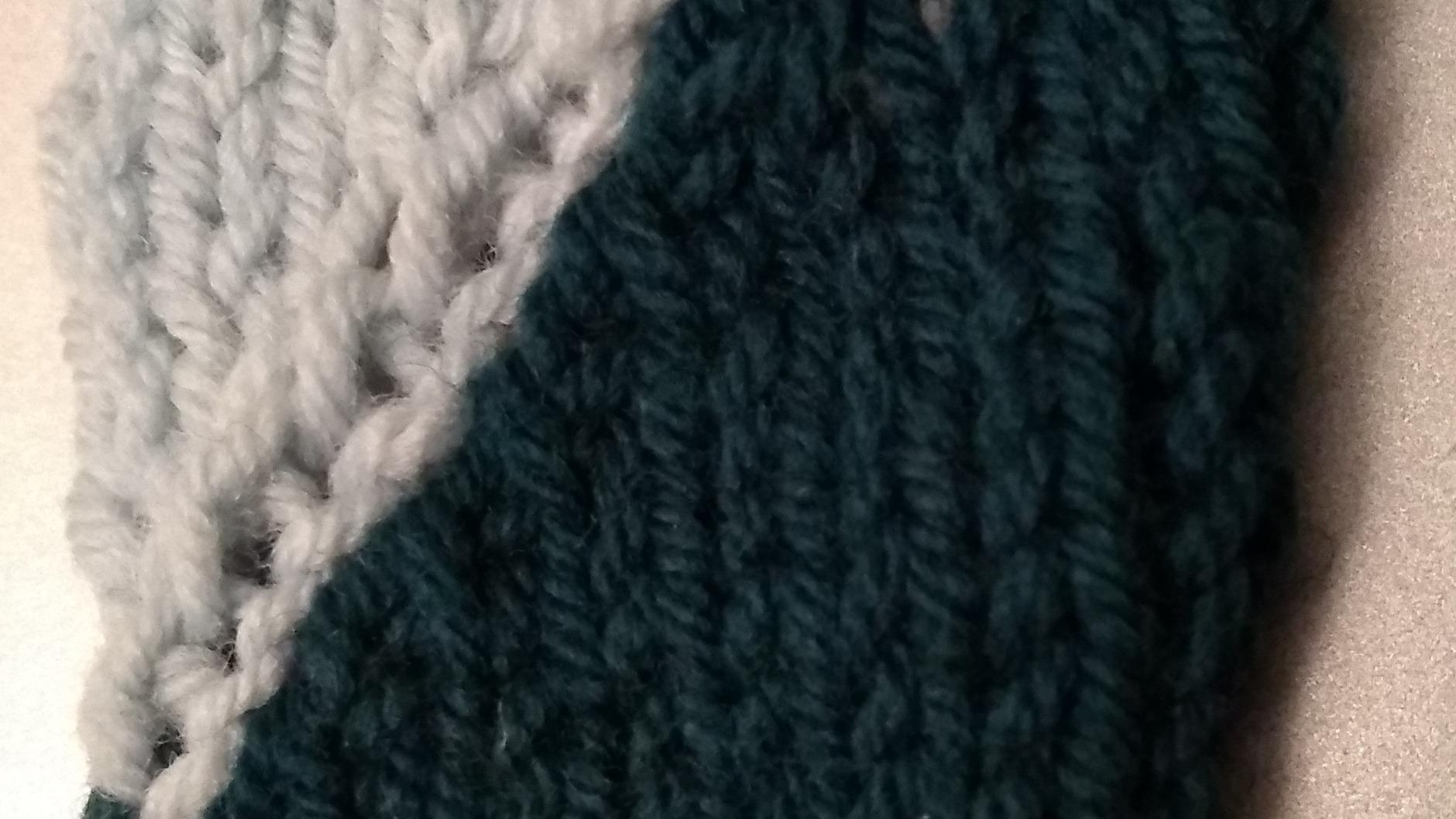 Shaped Intarsia knitting