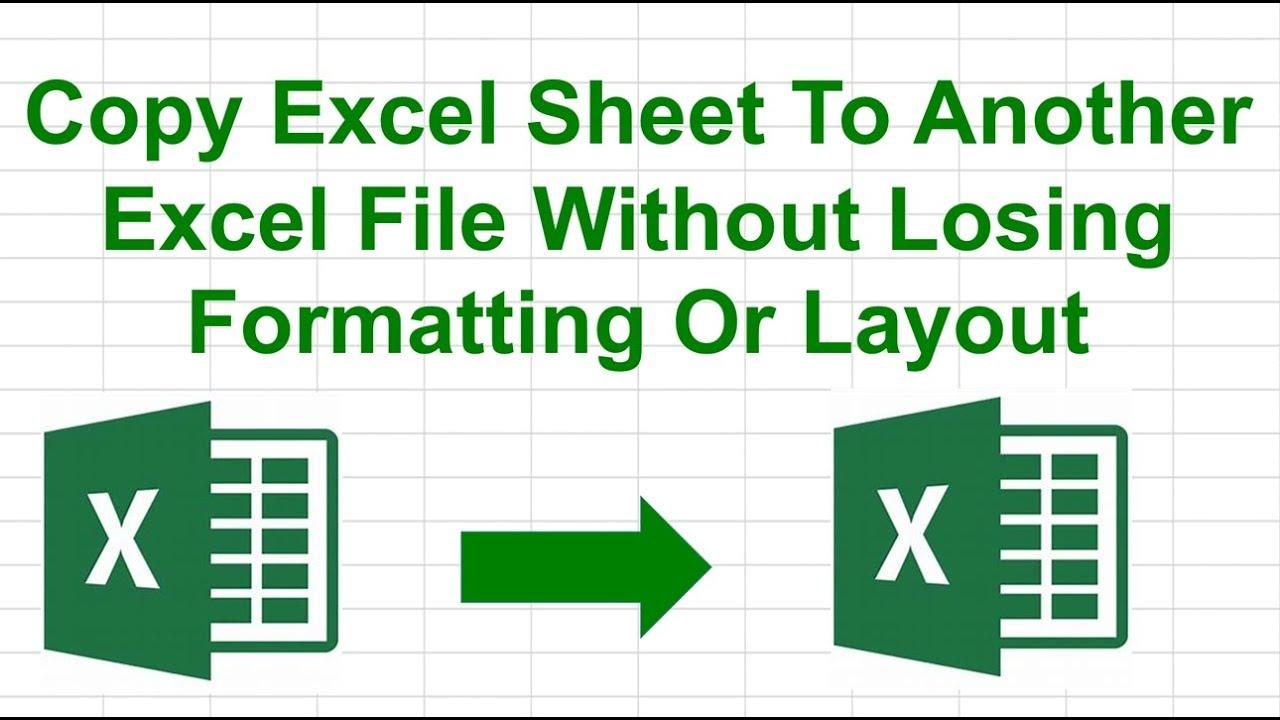 How to Copy Data from One Sheet to Another Without Losing Format in Microsoft Excel