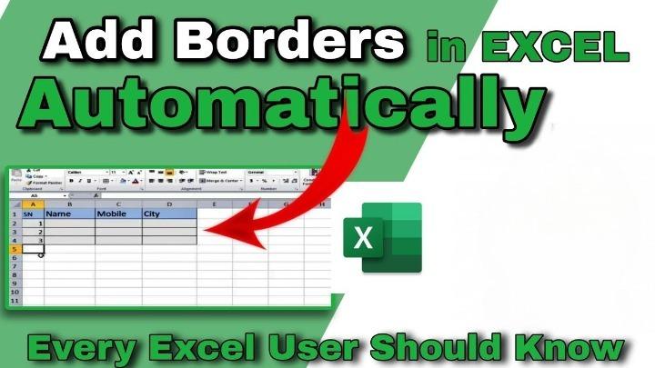 How to Automatically Add Borders in Microsoft Excel