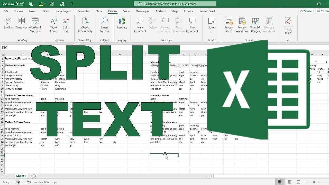 How to Split Text to Columns in Microsoft Excel