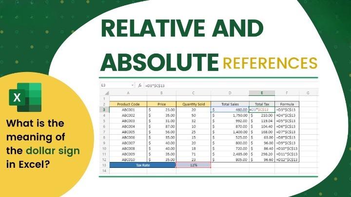 How to Use Excel Relative and Absolute References in Microsoft Excel