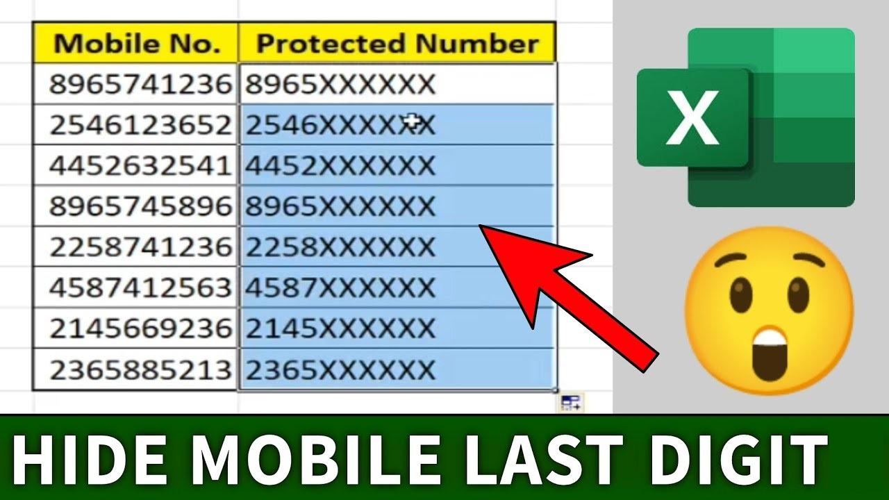 How to Mask Mobile Numbers in Microsoft Excel
